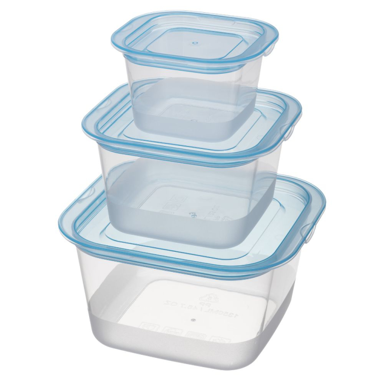 Komplet pojemników kwadratowych VENTI 3 sztuki